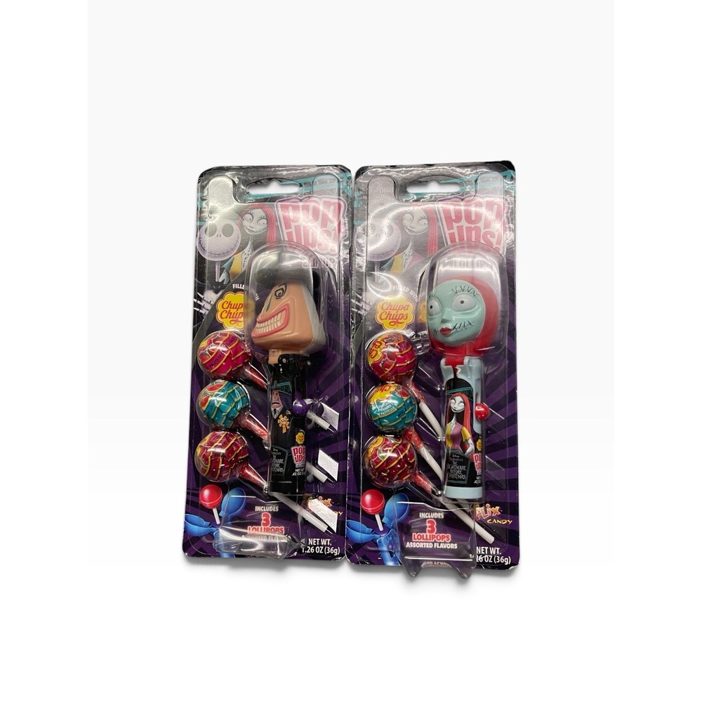 2024 Nightmare Before Christmas Figural Pop Ups Sally & Mayor Chupa Chups NIB